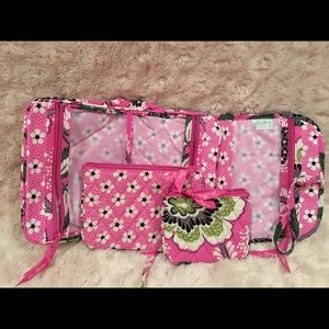 Vera Bradley Priscilla Pink travel set